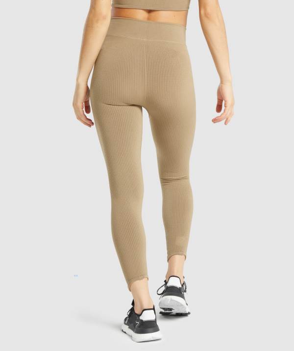 Damske Legíny Gymshark Pause Seamless Hnede | LE9147803